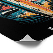 Poster Plage de Naples Floride Hommes Femmes Surf (Coin)