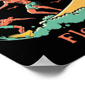 Poster Plage de P-a-grille Floride Surfeur Surf Pêche (Coin)