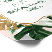 Poster Plage de palmier rose combien de baisers jeu de do (Coin)