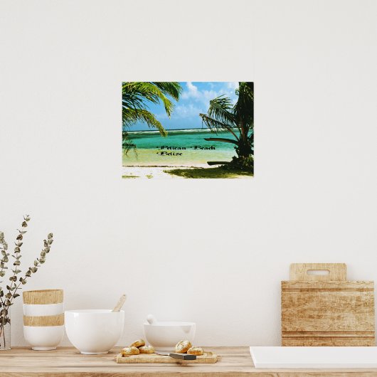 Poster Plage de Pelican Belize (Cuisine)
