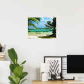 Poster Plage de Pelican Belize (Bureau à domicile)