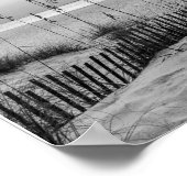 Poster Plage de Pensacola en noir et blanc (Coin)