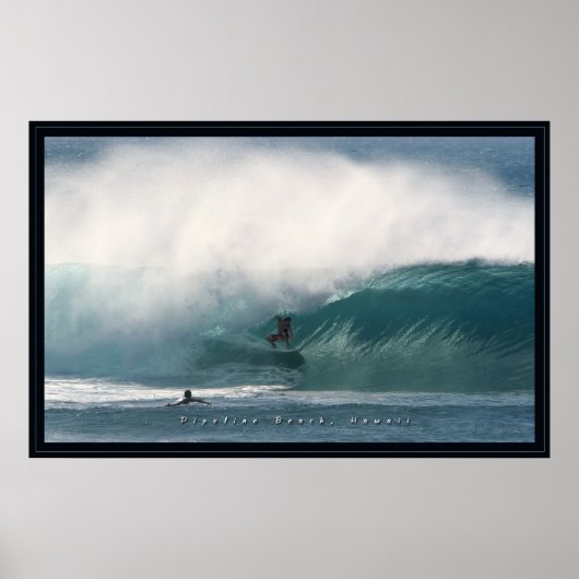 Poster Plage de pipeline Surfer (Devant)