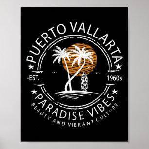 Poster Plage de Puerto Vallarta Mexique Vacances Tropical