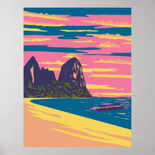 Poster Plage de Railay en Thaïlande (Devant)