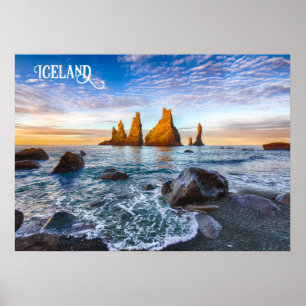 Poster Plage de Reynisfjara, Islande