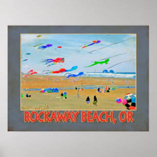 Poster Plage de Rockaway de visite, OU