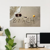Poster Plage De Sable (Bureau à domicile)