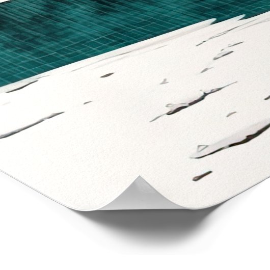 Poster Plage de sable blanc avec palmiers Ai Art (Coin)