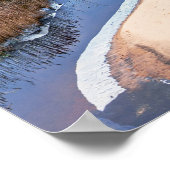 Poster Plage de sable blanc près de la mer Baltique en Le (Coin)