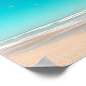 Poster Plage de sable fin Pastel Ocean Sky Flying Seaguls (Coin)