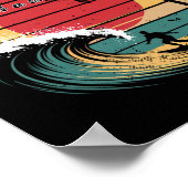 Poster Plage de sable Hawaï Plage Surfing (Coin)