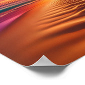 Poster Plage de sable menant à un coucher de soleil animé (Coin)