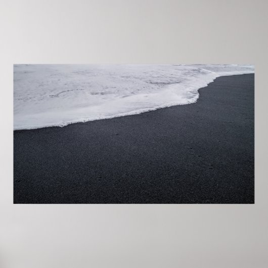 Poster Plage de sable noir (Devant)