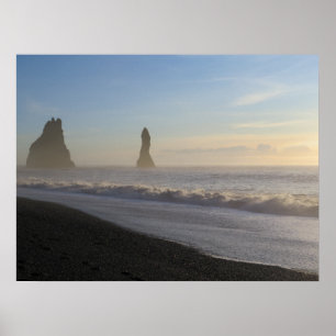 Poster Plage de sable noir d'Islande
