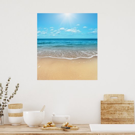 Poster Plage De Sable Parfaite (Cuisine)