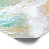 Poster Plage de sable tropical - Vagues - Vue sur drone P (Coin)