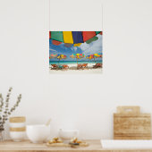 Poster Plage de sable tropicale et mer turquoise. 2 (Cuisine)