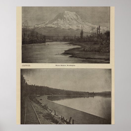 Poster Plage de Steilacoom Rainier (Devant)