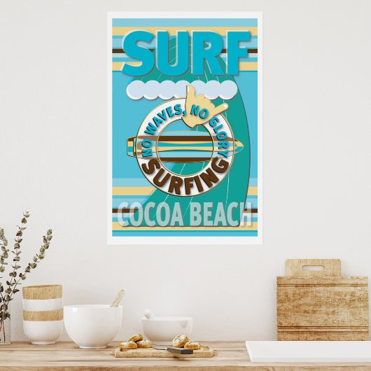 Poster Plage de surf Cocoa (Cuisine)