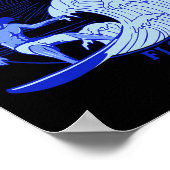 Poster Plage de surf Ormond Beach Floride Surfing Beaches (Coin)