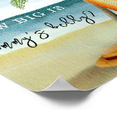 Poster Plage de surf - Quelle est la taille du ventre de (Coin)