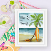 Poster Plage de surfs - Sucres et friandises