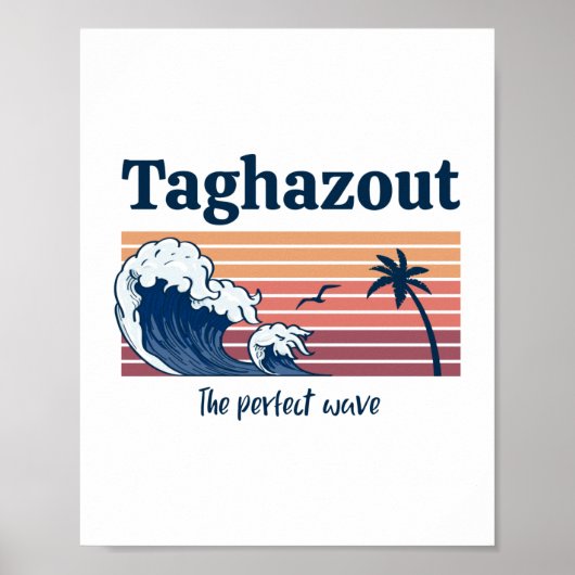 Poster Plage de Taghazout Maroc (Devant)