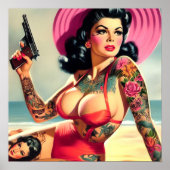 Poster Plage de tatouage (Devant)