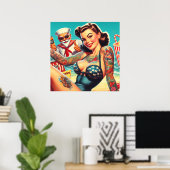 Poster Plage de tatouage (Bureau à domicile)