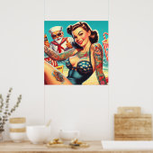 Poster Plage de tatouage (Cuisine)
