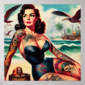Poster Plage de tatouage (Devant)