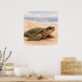 Poster Plage de tortues marines  (Cuisine)