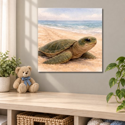 Poster Plage de tortues marines