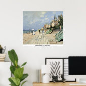 Poster Plage de trouville par Claude Monet (Bureau à domicile)
