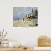 Poster Plage de trouville par Claude Monet (Cuisine)