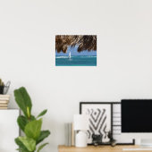 Poster Plage de voilier Hawaii (Bureau à domicile)