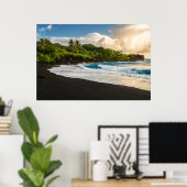 Poster Plage de Waianapanapa (Bureau à domicile)