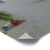Poster Plage de Waikiki (Coin)