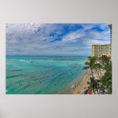 Poster Plage de Waikiki (Devant)