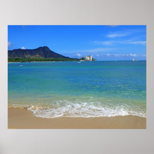 Poster Plage de Waikiki (Devant)