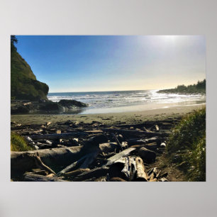 Poster Plage de Waikiki, Cape Disappointment, Washington