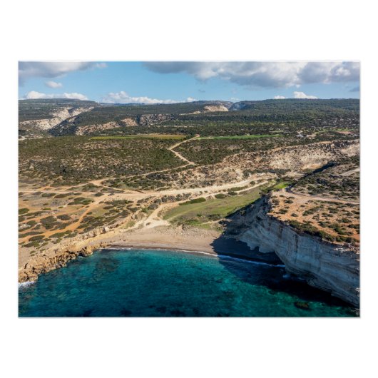 Poster Plage de White River Akamas, Chypre (Devant)