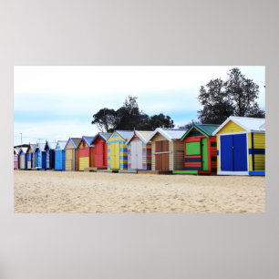 Poster Plage des Chambres de plage   Brighton, Melbourne