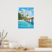 Poster Plage des Maldives (Cuisine)