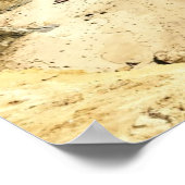 Poster Plage des ordures - Falaises de coucher de soleil (Coin)