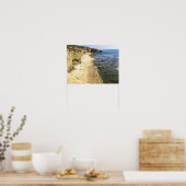 Poster Plage des ordures - Falaises de coucher de soleil (Cuisine)