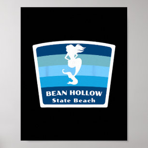 Poster Plage d'État de Bean Hollow en Californie Vacances