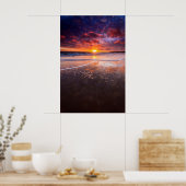 Poster Plage D'État De Ventura Au Coucher Du Soleil (Cuisine)
