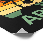 Poster Plage d'été d'Aruba Vintage Palm Trees (Coin)